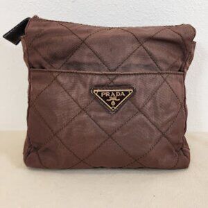 Prada Nylon Pouch. Formerly shoulder bag but straps were cut off.